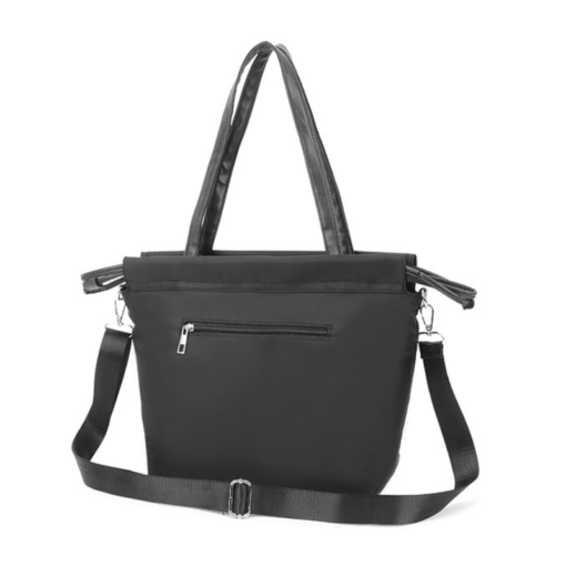 Skuldertaske sort bagside